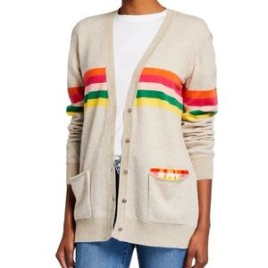 LE SUPERBE Double Rainbow Boyfriend Cardigan